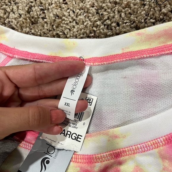 Ideology Pink and Yellow Tie-Dye Short Sleeve Tee - Picture 3 of 4